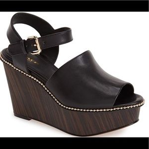 NWT Coach Harla Black Wedges